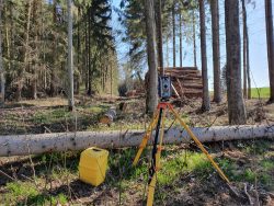 Vermessung im Wald