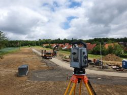 Vermessung im Neubaugebiet