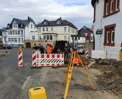 Vermessung bei Tiefbauarbeiten