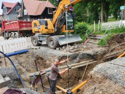 Vermessung bei Tiefbauarbeiten
