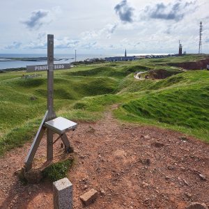 Vermessungspunkt auf Helgoland
