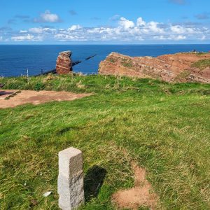 Vermessungspunkt in Helgoland